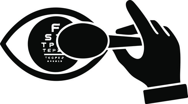 vector illustration of eye test