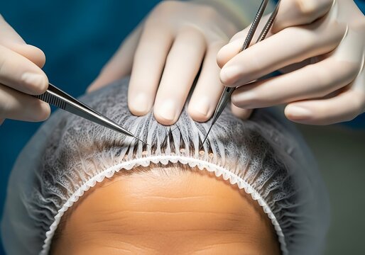 Medical procedure hair transplant surgery tweezers