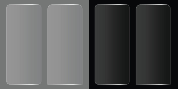 Glass effect light box mockups realistic product presentation with transparency