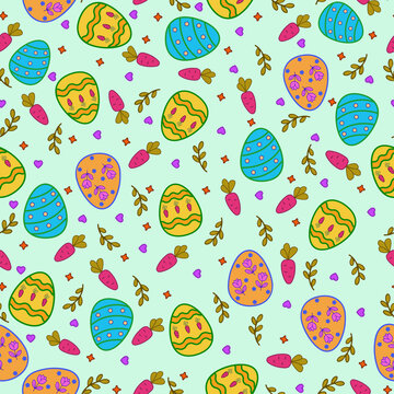 colorful easter eggs pattern.