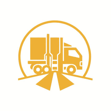 Large Semi Truck on Highway Road.