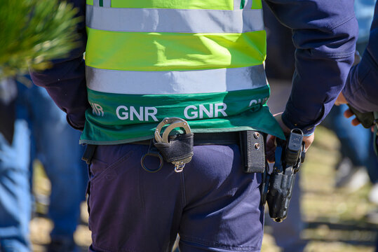 Portuguese GNR police officer back view The Concept of Public Safety