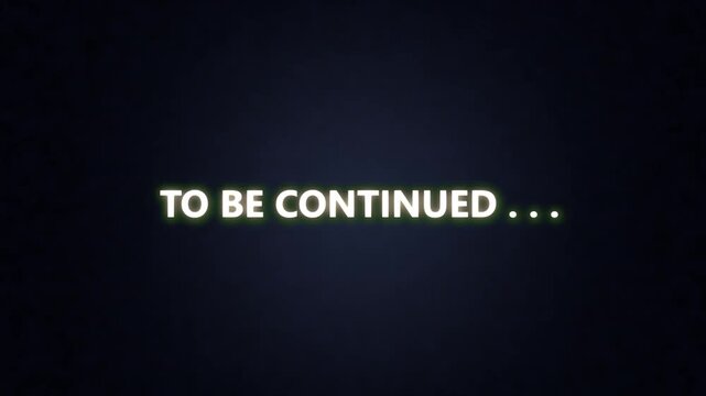 to be continued text intentional glitch distortion animation