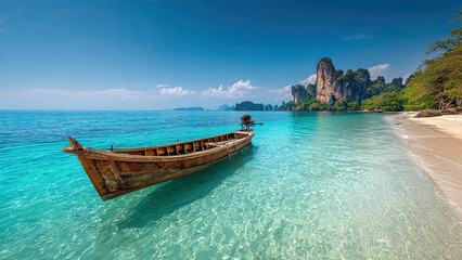 Obraz premium boat on the beach