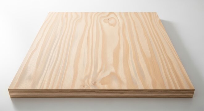 Lightly Sanded Plywood Surface with Visible Plies and Natural Grain Pattern