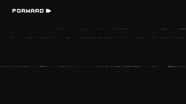forward button old tape VHS with noise background