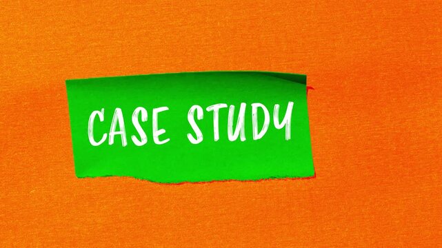 Case study message writing on ripped torn paper background