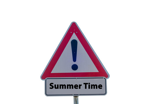 Sign Summer Time isolated on white