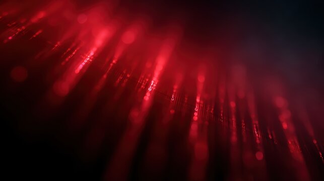 Ransomware malware cyber attack visualization, abstract locked data streams and red digital glow