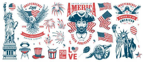 Fototapeta premium 250 years of america