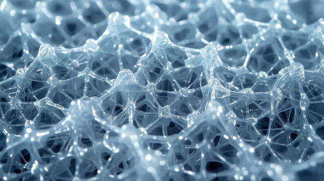 Macro photography of ultra lightweight silica aerogel porous structure