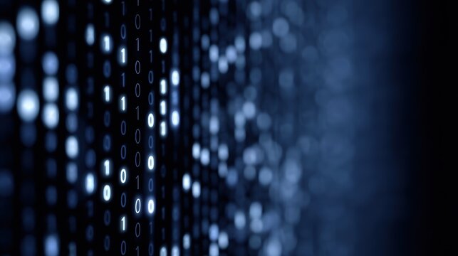 Binary code background digital information internet technology concept