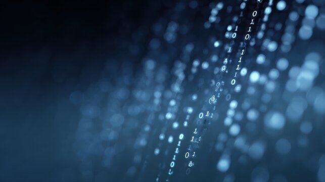 Binary code background digital information internet technology concept