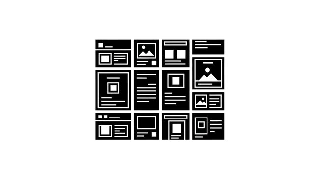 Collection of computer screen mockups.