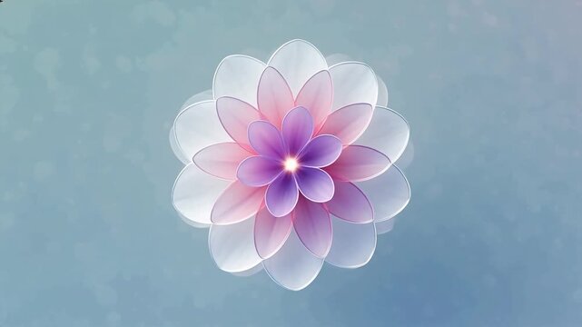 Abstract flower design with soft colors