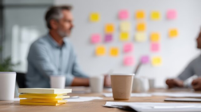 Brainstorming concept creative team planning strategy meeting office environment
