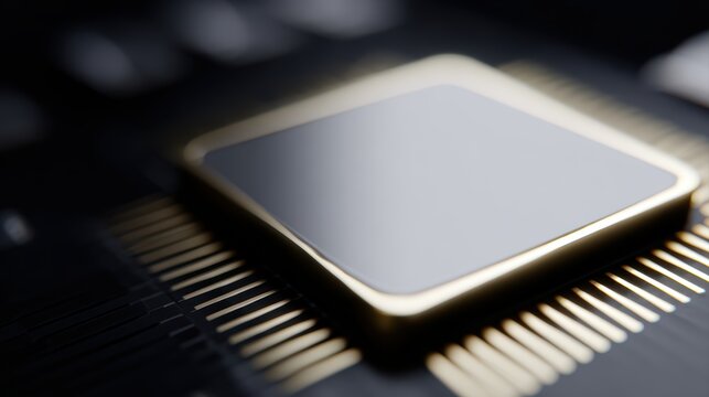 Central processor CPU quantum computing chip data processing technology concept