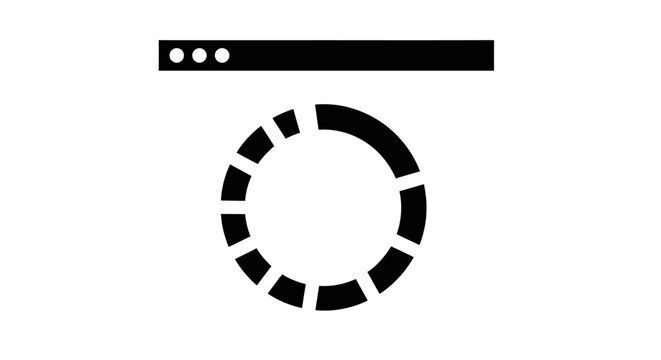 Loading animation circular progress bar.