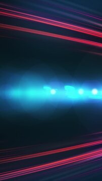 Abstract blue light streak and red lines background