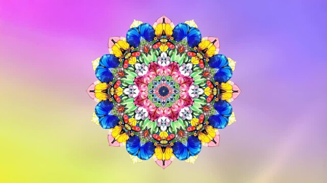 Mandala pattern featuring intricate floral shapes and radial symmetry, perfect for spiritual mindfulness and harmonious wellness.