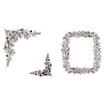 abstract floral frame