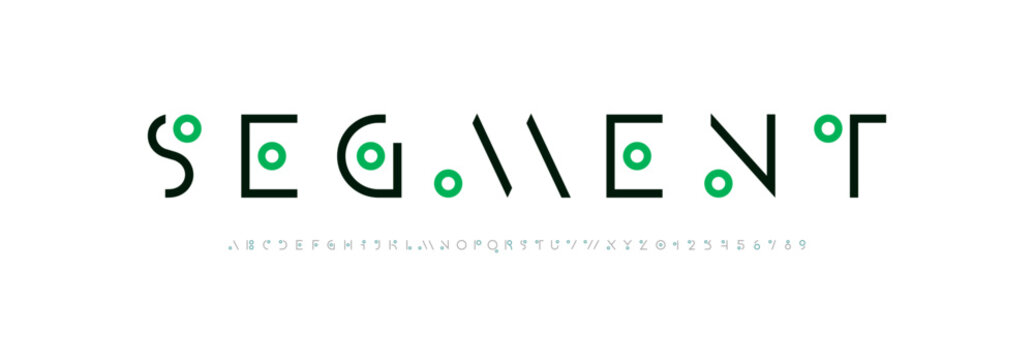 Art font, logo alphabet, letters from A, B, C, D, E, F, G, H, I, J, K, L, M, N, O, P, Q, R, S, T, U, V, W, X, Y, Z and numbers from 0, 1, 2, 3, 4, 5, 6, 7, 8, 9 for brand name design, vector