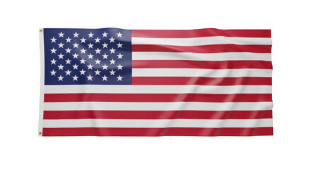 Obraz premium Waving american flag isolated on transparent background