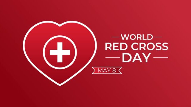 Human care and compassion animation with heart symbol and global kindness concept. 4k video animation.