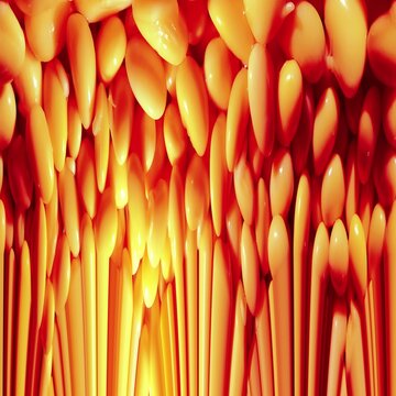  Abstract melting yellow beans background, Golden soybeans with vertical stretch effect, Creative motion blur food art, Surreal flowing grain texture.