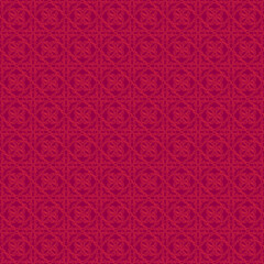 Fototapeta premium Luxury Magenta Tone-on-Tone Seamless Pattern, Intricate Damask and Floral Motifs, Elegant Monochromatic Design for Silk Textile, Bedding, and Upholstery Fabric.