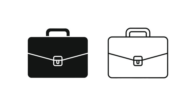 briefcase icon set Vector