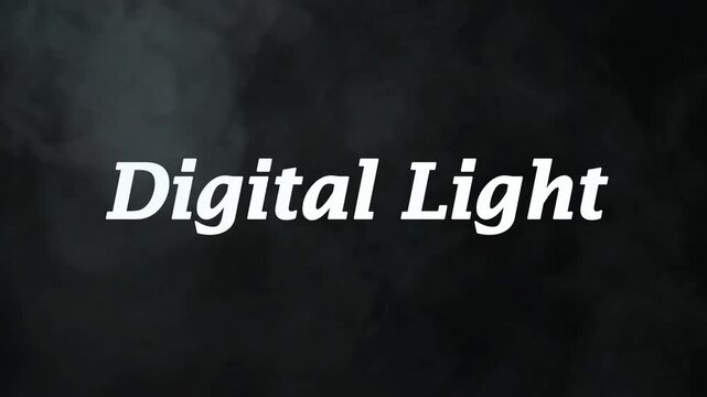 "Digital Light" Cinematic Title Card with Atmospheric Smoke Effect