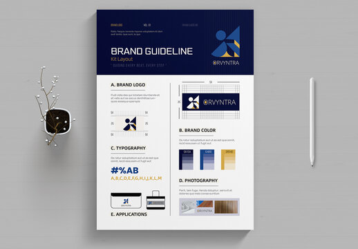 Brand Kit Template with Clean Corporate Identity Design