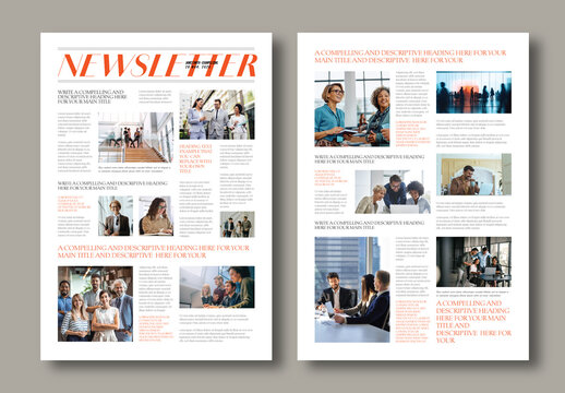 Creative Newsletter Magazine Layout Editorial Template