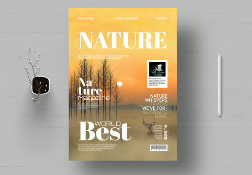 Nature Cover Magazine Template Layout