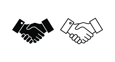 Obraz premium Business Partnership Handshake Deal Vector