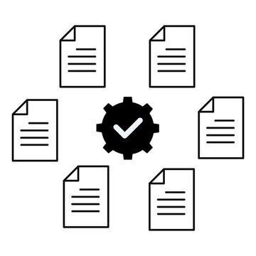 Framework implementation Icon. Structure, Setup, System Symbol. Illustration for Implementation Concept.