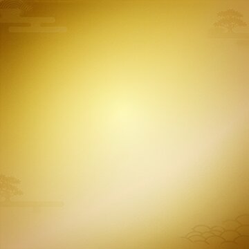 Elegant Japanese gold background with subtle traditional corner pattern