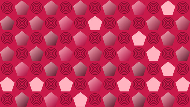 Geometric Pattern with Hexagons: A symmetrical pattern of hexagons in varying shades against a vibrant background, the design embodies balance, structure, and visual interest.
