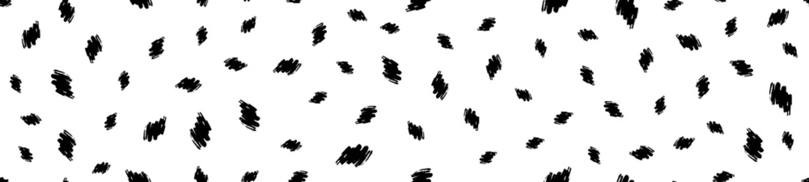 Seamless monochrome texture with chaotic brush strokes	