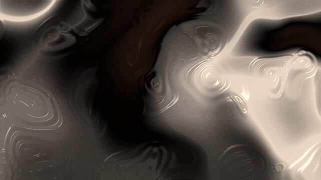 Abstract fluid background with creamy beige and dark brown tones, featuring smooth swirling shapes and soft highlights for a warm, elegant digital look