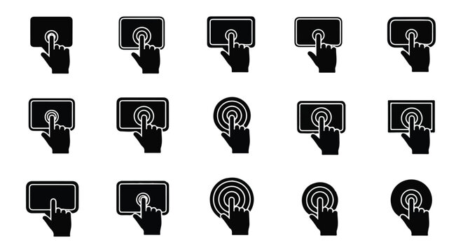 Black and white wifi signal icons.