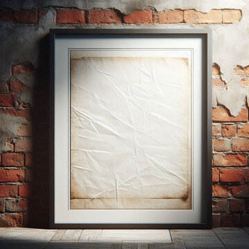frame on brick wall
