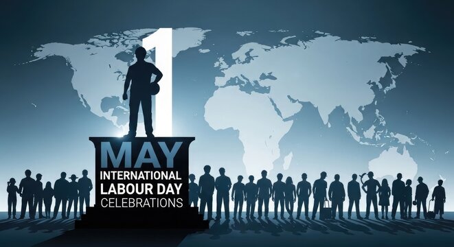 International labour day celebration honoring workers' rights and global labor movements on may 1st