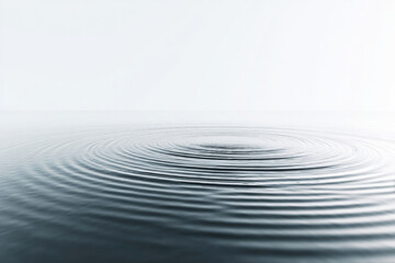 Fototapeta premium Circles on the water, calmness and inner harmony. Space for text.