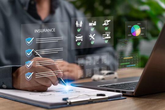 Insurance officer reviewing approval timeline for auto insurance claims, Analyzing compensation limits repair process and statistical reports, Managing workflow plan ,Project performance system