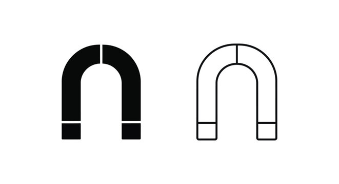 Horseshoe Magnets with Different Styles Vector