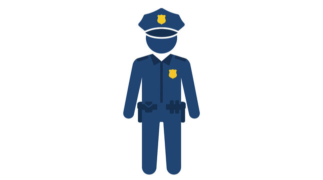 Simple icon of a police officer.
