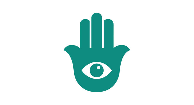 Hamsa Hand with Eye Symbol.