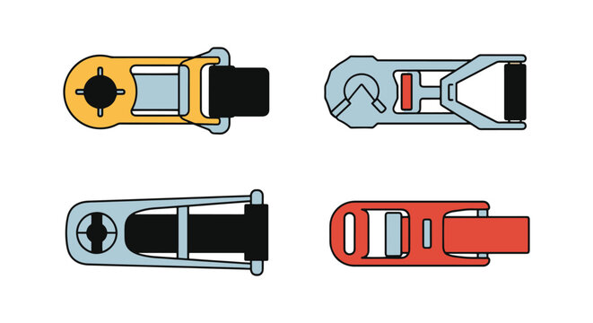 Ratchet Strap Line art vector modern clean shapes